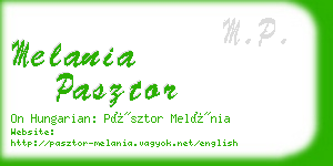 melania pasztor business card